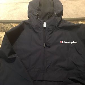 Champion Mens Windbreaker, XXL, lightweight, Navy